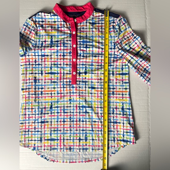 Kinöna Golf Women’s Shirt XS Italian Fabric 1/4‎ Zipper 3/4 Sleeve $119 - Picture 5 of 7